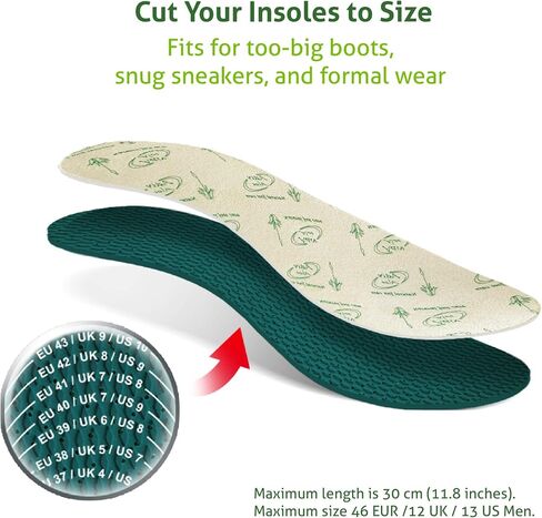 Kaps Adult Insoles with Shoe Odour Eliminator – Ultrafresh Shoe Insoles for Women & Men – Soothing Aloe-Infused Insoles for Boots, Sneakers, & Formalwear – Shoe Fresheners & Insoles in Saudi Arabia