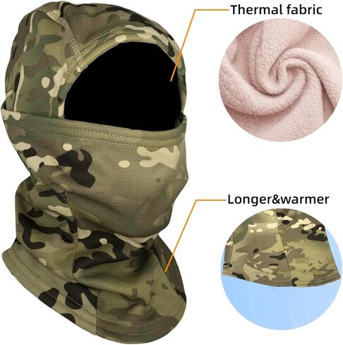 XY3545HS Camo Military Warm Balaclava for Winter Outdoors-Ski Mask，Hunting，Fishing，Motorcycle Windproof，Unisex，Elastic in Kuwait