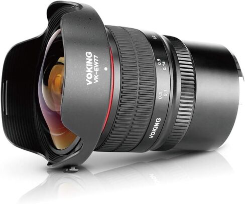 Voking 8mm f3.5 Ultra Wide Angle Manual Focus Rectangle Fisheye Lens for Fujifilm X Mount Camera X-Pro2 X-E3 X-T1 X-T2 X-T3 X-T4 X-T10 X-T20 X-A2 X-E2 X-T100 X-E1 X30 X70 X-M1 X-A1 X-T200 XPro1 X-S10 in Kuwait
