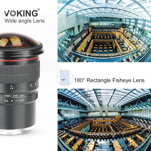 Voking 8mm f3.5 Ultra Wide Angle Manual Focus Rectangle Fisheye Lens for Fujifilm X Mount Camera X-Pro2 X-E3 X-T1 X-T2 X-T3 X-T4 X-T10 X-T20 X-A2 X-E2 X-T100 X-E1 X30 X70 X-M1 X-A1 X-T200 XPro1 X-S10 in Kuwait