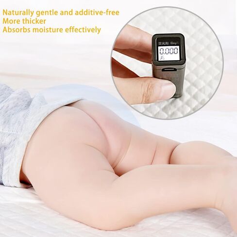 وسادة تغيير حفاضات للاستعمال لمرة واحدة (50 عبوة)، وسادات تغيير حفاضات الأطفال لعلاج سلس البول، فائقة النعومة، فائقة الامتصاص ومقاومة للماء، تغطي أي سطح لتغيير حفاضات الأطفال، مقاس كبير 45.72 × 60.96 سم in Kuwait