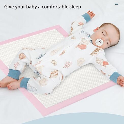 وسادة تغيير حفاضات للاستعمال لمرة واحدة (50 عبوة)، وسادات تغيير حفاضات الأطفال لعلاج سلس البول، فائقة النعومة، فائقة الامتصاص ومقاومة للماء، تغطي أي سطح لتغيير حفاضات الأطفال، مقاس كبير 45.72 × 60.96 سم in Kuwait