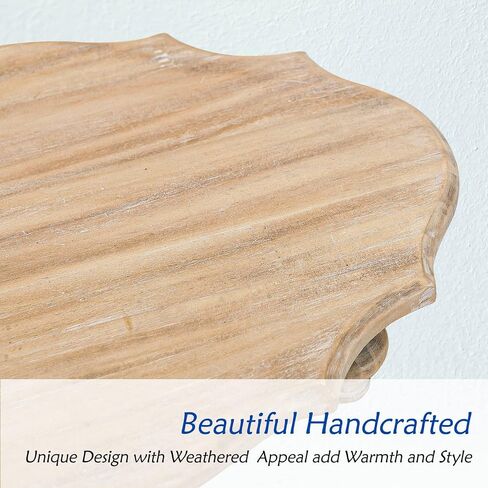 NIKKY HOME Farmhouse Wood Riser Decorative Tray, Rustic Wooden Pedestal Display Stand, Centerpiece Decor for Coffee Bar Table, Kitchen Counter, Dining Room in Saudi Arabia
