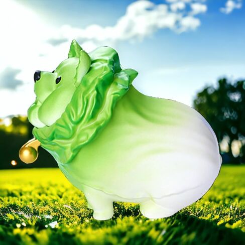 Creative Jade Cabbage Dog Lighter, Fun Cartoon Lighter Ornament, Jet Flame Torch Lighter, Adjustable Soft Flame Lighter, Windproof Butane Lighter, Gift for Men (Gasless) - Green in Saudi Arabia