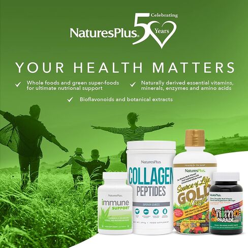 مركب NaturesPlus Mega، إطلاق مستدام - 30 قرص نباتي - مركب B، مكملات فيتامين C، البابونج والأعشاب - خالي من الغلوتين - 30 وجبة in Kuwait