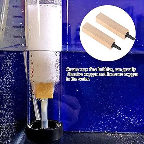 2 قطعة/المجموعة الطبيعية خشبية فقاعة الهواء حجر الناشر الهواء حجر اسطوانة غرامة فقاعات مضخة الهواء الملحقات للزراعة المائية حوض السمك مضخة (S) in Kuwait