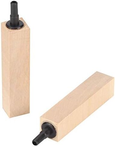 2 قطعة/المجموعة الطبيعية خشبية فقاعة الهواء حجر الناشر الهواء حجر اسطوانة غرامة فقاعات مضخة الهواء الملحقات للزراعة المائية حوض السمك مضخة (S) in Kuwait