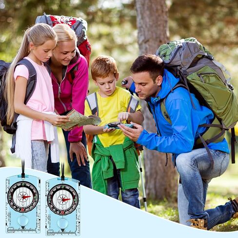 Geiserailie 20 Pcs Acrylic Orienteering Compass, Navigation Backpacking Compass Boy Scout Compass Hiking Compass Map Reading Compass for Navigation Orienteering and Survival Outdoor Camping, Blue in Saudi Arabia