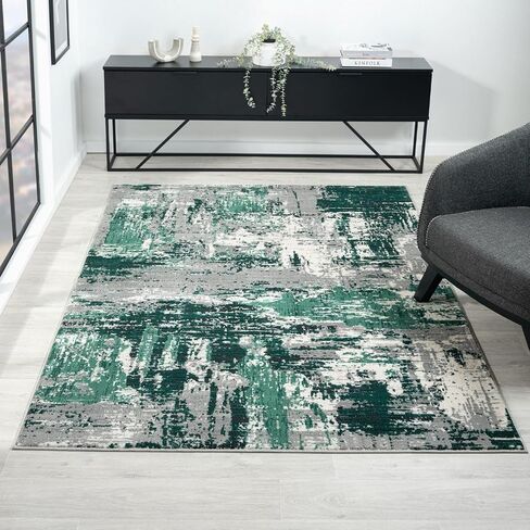 LUXE WEAVERS Abstract Distressed Beige 4x5 Area Rug in Saudi Arabia