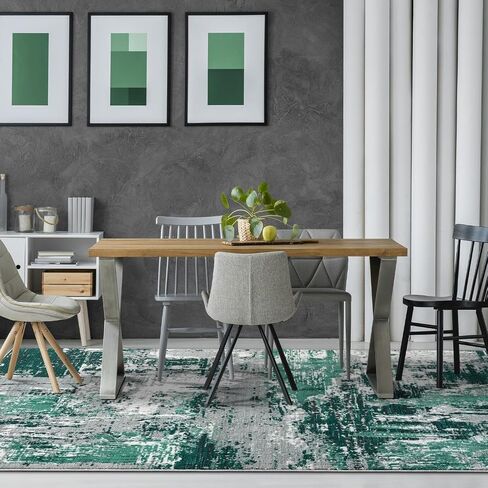 LUXE WEAVERS Abstract Distressed Beige 4x5 Area Rug in Saudi Arabia