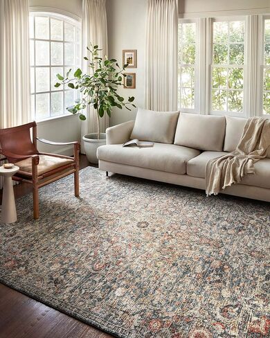 Loloi II Saban Blue / Spice 7'-10" x 10' Area Rug in Saudi Arabia