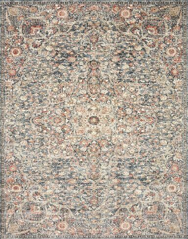 Loloi II Saban Blue / Spice 7'-10" x 10' Area Rug in Saudi Arabia