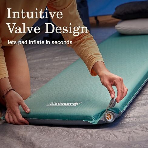 Coleman Silver Springs Self-Inflating Camping Sleep Pad​, Lightweight Camp Pad with Insulated Foam and Durable Coating, Comfortable Sleeping Pad with Easy Inflation in Saudi Arabia
