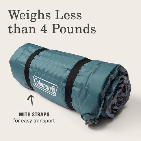 Coleman Silver Springs Self-Inflating Camping Sleep Pad​, Lightweight Camp Pad with Insulated Foam and Durable Coating, Comfortable Sleeping Pad with Easy Inflation in Saudi Arabia