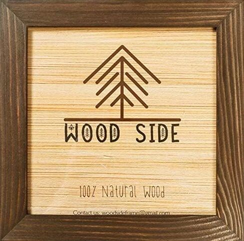 Rustic Wooden Square Picture Frame 12x12 Inch - 100% Natural Solid Eco Distressed Wood for Wall Mounting Photo Frame - Brown Wenge in Saudi Arabia