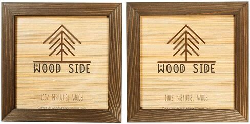 Rustic Wooden Square Picture Frame 12x12 Inch - 100% Natural Solid Eco Distressed Wood for Wall Mounting Photo Frame - Brown Wenge in Saudi Arabia