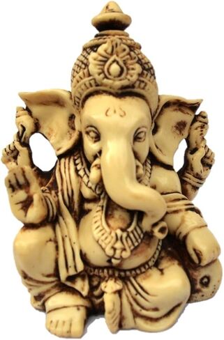 3.5" Lord Ganesh/Ganesha Statue Sculpted in Great Detail with Antique Finish – Ganesh Idol for Car/Home Decor/Mandir/Gift. Hindu God Idol. in Saudi Arabia