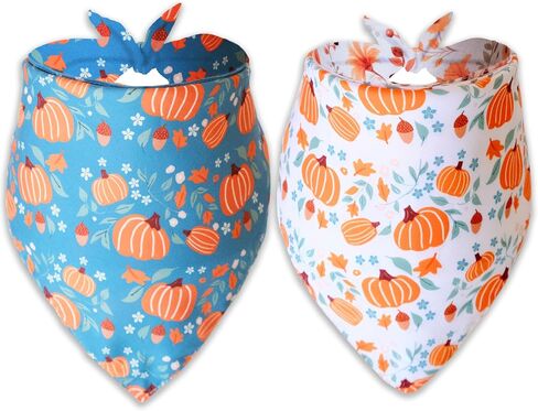 Fall Dog Cat Bandana,Thanksgiving Turkey Spice Pumpkin Bandana for Small Medium Large Dogs Pets Puppies (Small) in Saudi Arabia