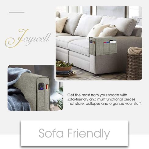 أغطية مسند الذراع من الكتان لغرفة المعيشة مضادة للانزلاق وواقي ذراع للأريكة للكلاب والقطط والحيوانات الأليفة وغطاء كرسي للكرسي مع 4 جيوب للتحكم عن بعد للتلفزيون والهاتف، مجموعة من قطعة واحدة، لون أسود in Kuwait