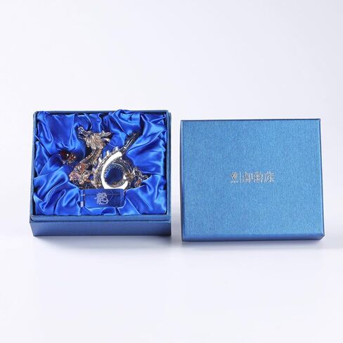 Crystal Dragon Loong Realistic Animal Art Figurine Collection Table top Ornament Statue Home Decor (Gold) in Kuwait