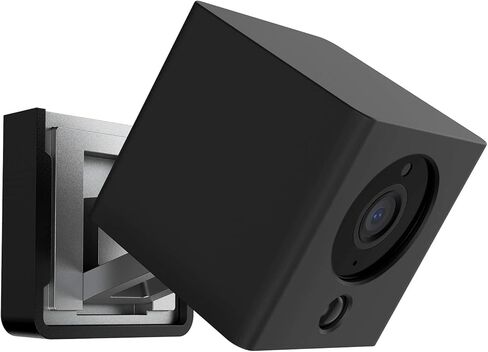 جراب VOMENC من السيليكون لكاميرا Wyze Cam Wyze Cam V2- يتضمن دعامة حائط سريعة - غطاء حماية من الخدش - حماية إضافية لكاميرا Wyze (عبوة واحدة، أسود) in Kuwait