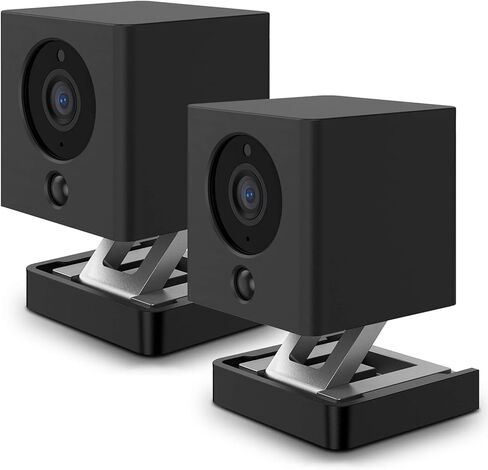 جراب VOMENC من السيليكون لكاميرا Wyze Cam Wyze Cam V2- يتضمن دعامة حائط سريعة - غطاء حماية من الخدش - حماية إضافية لكاميرا Wyze (عبوة واحدة، أسود) in Kuwait