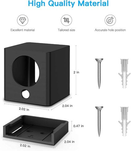 جراب VOMENC من السيليكون لكاميرا Wyze Cam Wyze Cam V2- يتضمن دعامة حائط سريعة - غطاء حماية من الخدش - حماية إضافية لكاميرا Wyze (عبوة واحدة، أسود) in Kuwait