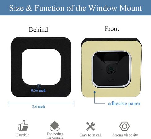 OYOCAM Window Mount Compatible with Blink Indoor/Outdoor (3rd Gen) , Blink Outdoor 4 Camera (4th Gen), Secured Camera Glass Wall Holder for Glass Windows/Doors, 2Pack in Saudi Arabia
