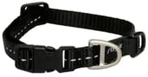 طوق لمبرجاك العاكس للكلاب من روجز يوتيليتي، مقاس كبير جدًا، عرض 2.54 سم, Lumberjack Extra Large Dog Collar, 1" Extra Large, Black in Kuwait