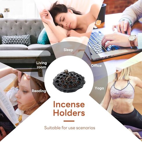 مبخرة من الزبسون، مبخرة داخلية من خليط معدني بتصميم بذور اللوتس العتيقة، للبخور المخروطي ولفائف البخور in Kuwait