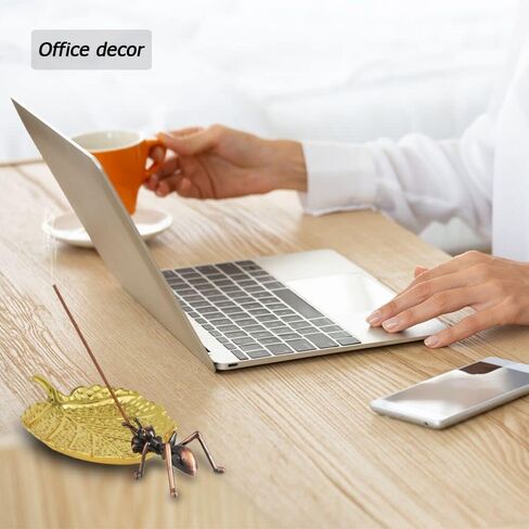 Incense Holder,Leaf Incense Holder for Sticks with One Ant Incense Stick Holder and One Cone Ash Catcher,Incense Burner Holder for Yoga Meditation and Home Décor in Kuwait