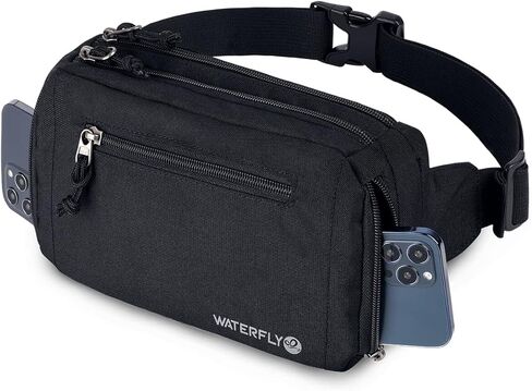 حزمة فاني كروس كبيرة من WATERFLY: حقيبة خصر رياضية للمشي وحزام وحزام وحقيبة الورك فاني حزمة فاني فانباك امرأة ورجل للمشي لمسافات طويلة والركض والجري in Kuwait