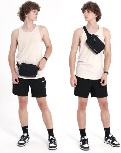 حزمة فاني كروس كبيرة من WATERFLY: حقيبة خصر رياضية للمشي وحزام وحزام وحقيبة الورك فاني حزمة فاني فانباك امرأة ورجل للمشي لمسافات طويلة والركض والجري in Kuwait