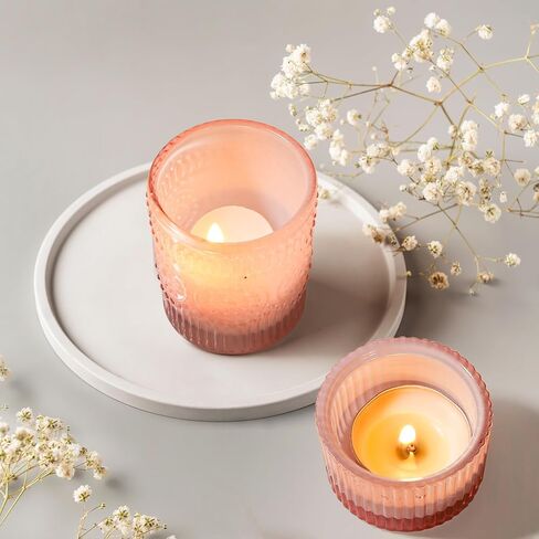 PhilaeEC 12pcs Red Votive Candle Holders, Glass Tealight Candle Holders, Candle Holders for Wedding Decorations, Table Centerpiece, Home Decor and Holiday Decor in Kuwait