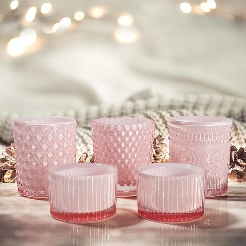 PhilaeEC 12pcs Red Votive Candle Holders, Glass Tealight Candle Holders, Candle Holders for Wedding Decorations, Table Centerpiece, Home Decor and Holiday Decor in Kuwait