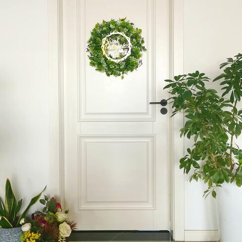 ElodieAu St. Patrick's Day Shamrock Wreaths, Irish Green Clover Wreath for Front Door Decorations, Hanging Decor for Home Party Office Farmhouse in Kuwait