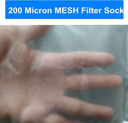 2Pack Nylon Mesh Filter Socks NMO 50 Micron - 7 Inch Ring by 18 Inch Long – Water Liquid Filter Bags for Aquarium, Industrial, Chemical (50 Micron 7 x 18 Inch Nylon) in Saudi Arabia