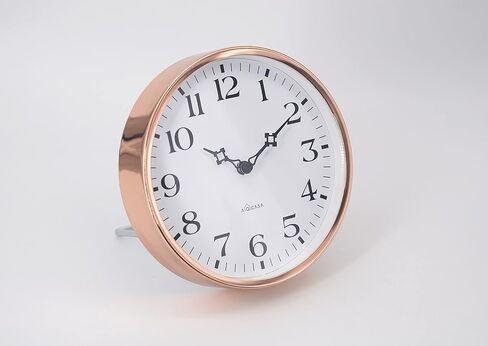 ساعة حائط للمكتب 6 انش من اوكاسا باطار معدني ذهبي وردي تعمل بالبطارية بلون ابيض سهلة القراءة صامتة وبدون صوت للمنزل وغرفة النوم والمكتب والمطبخ 736M-RG01 in Kuwait