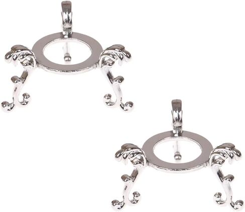 حامل عرض بقاعدة كرة كريستال من Fengtaike، حامل عرض البيض، حامل كرة البيض الحجري، حامل عرض زينة سطح المكتب للكرة بقطر أقل من 3.94 بوصة/10 سم، عبوة من قطعتين (ذهبي) in Kuwait