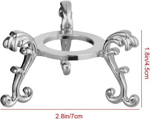 حامل عرض بقاعدة كرة كريستال من Fengtaike، حامل عرض البيض، حامل كرة البيض الحجري، حامل عرض زينة سطح المكتب للكرة بقطر أقل من 3.94 بوصة/10 سم، عبوة من قطعتين (ذهبي) in Kuwait