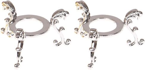 حامل عرض بقاعدة كرة كريستال من Fengtaike، حامل عرض البيض، حامل كرة البيض الحجري، حامل عرض زينة سطح المكتب للكرة بقطر أقل من 3.94 بوصة/10 سم، عبوة من قطعتين (ذهبي) in Kuwait