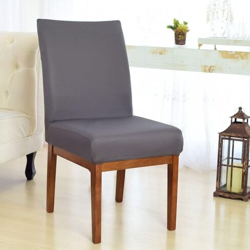 Kit 4 Chair Covers Dining Room Dark Grey in Saudi Arabia