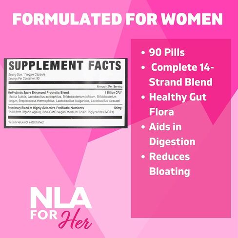 Nla For Her - Probiotics 1 Billion Cfu 90 Capsules 154790 in Kuwait