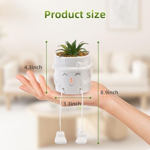 نباتات عصارية اصطناعية، نباتات صناعية صغيرة في الاصيص، نباتات عصارية مرحة للمكتب مع ارجل معلقة لطيفة، نباتات اصطناعية لديكور المنزل الداخلي والمكتب والحمام وغرفة النوم والرفوف in Kuwait