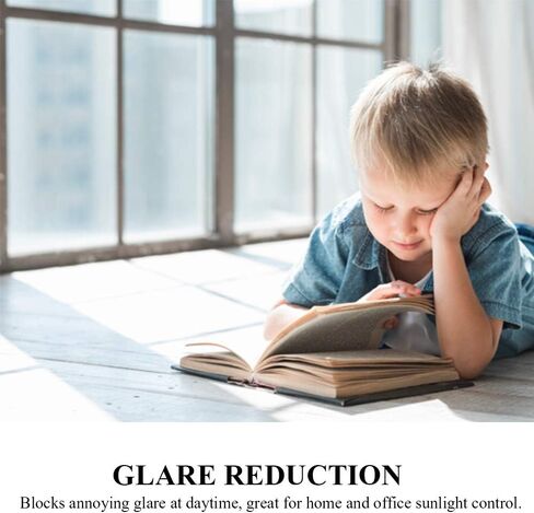 Heat Blocking Window Film, One Way Mirror Reflective Glass Tint Non-Adhesive Static Cling for Home & Office Daytime Privacy, Heat Control, UV Rejection, Glare Reduction(Black-Silver, 17.7x78.7 Inches) in Saudi Arabia