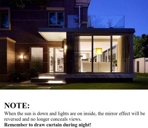 Heat Blocking Window Film, One Way Mirror Reflective Glass Tint Non-Adhesive Static Cling for Home & Office Daytime Privacy, Heat Control, UV Rejection, Glare Reduction(Black-Silver, 17.7x78.7 Inches) in Saudi Arabia