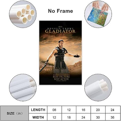 Gladiator Movie Poster Canvas Art Poster And Wall Art Picture Print Modern Family Bedroom Decor Posters 12x18inch(30x45cm) in Saudi Arabia