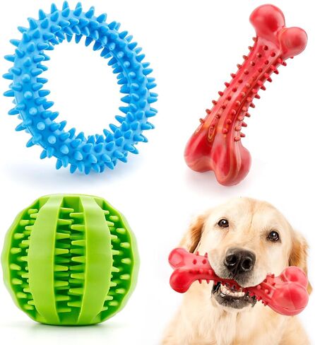 HHAINOVI Dog Chew Toys for Aggressive Chewers,Super Chewer Dog Toys for Medium Small Dogs,3 Pack Super Chewer Dog Toys with Tough, Heavy Duty Dog Teething Toys with Tough Nylon in Saudi Arabia