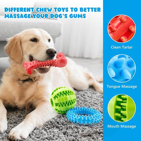 HHAINOVI Dog Chew Toys for Aggressive Chewers,Super Chewer Dog Toys for Medium Small Dogs,3 Pack Super Chewer Dog Toys with Tough, Heavy Duty Dog Teething Toys with Tough Nylon in Saudi Arabia