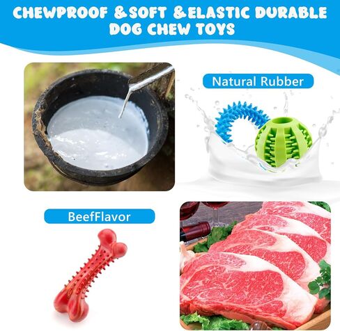 HHAINOVI Dog Chew Toys for Aggressive Chewers,Super Chewer Dog Toys for Medium Small Dogs,3 Pack Super Chewer Dog Toys with Tough, Heavy Duty Dog Teething Toys with Tough Nylon in Saudi Arabia